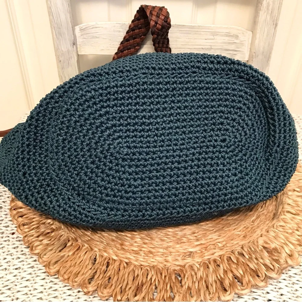 The Sak Indio Crochet Handbag Vintage Blue NWT